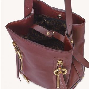 Rebecca Minkoff Jett Bucket Bag Cherrywood (dark red)